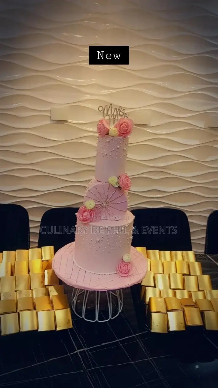 3tier Pearls Wedding Cake