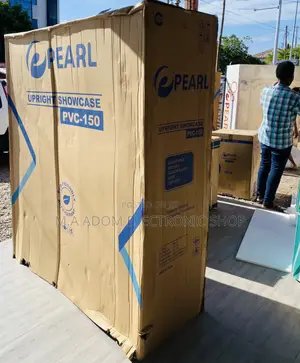 Sealed in Box Pearl PVC-150 3 Door Beverage Display Fridge.