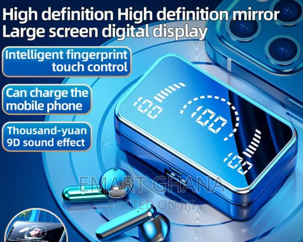 S20 Wireless Bluetooth Touch LED Stereo Audio Earphone