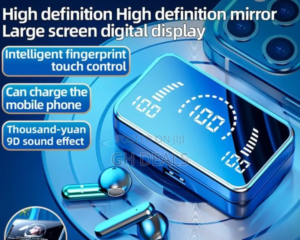 S20 Wireless Bluetooth Touch LED Stereo Audio Earphone