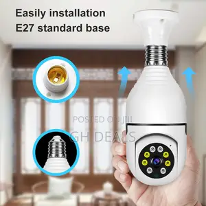 E27 Bulb Camera, 1080P Security Camera System With 2.4ghz Wi