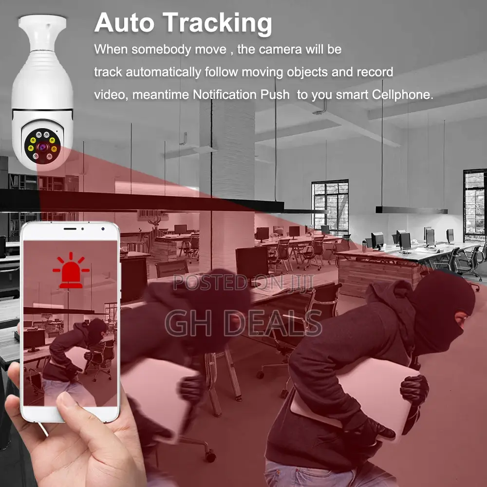 E27 Bulb Camera, 1080P Security Camera System With 2.4ghz Wi