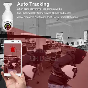 E27 Bulb Camera, 1080P Security Camera System With 2.4ghz Wi