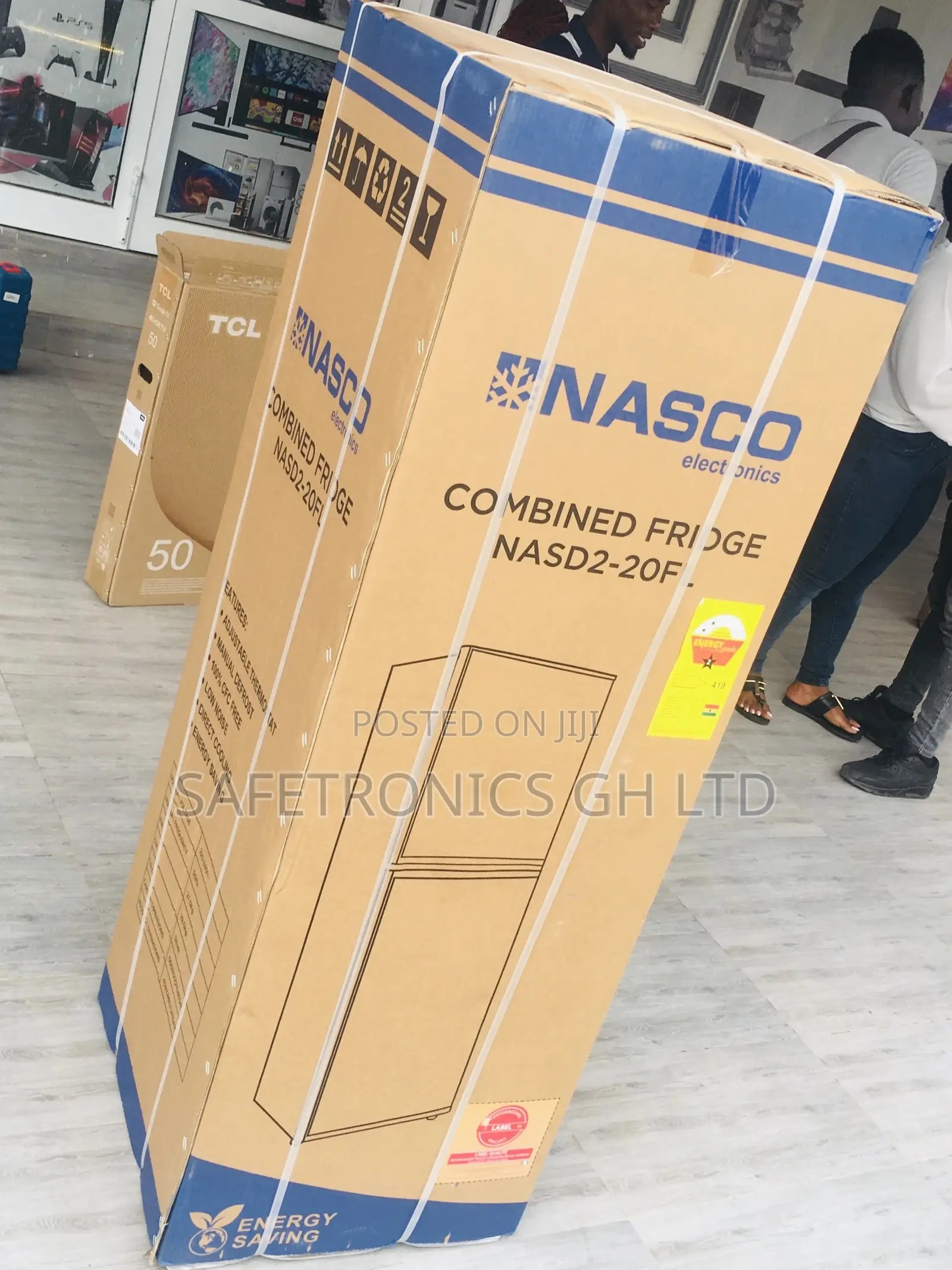 Nascod2-20fl Doubledoor Bottomfreezer Gray Fridge 