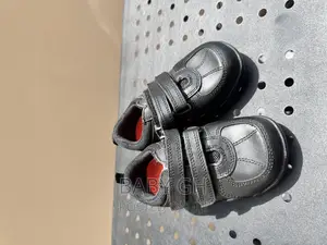 Clarks Uk Double Velcro Black Boys Shoes