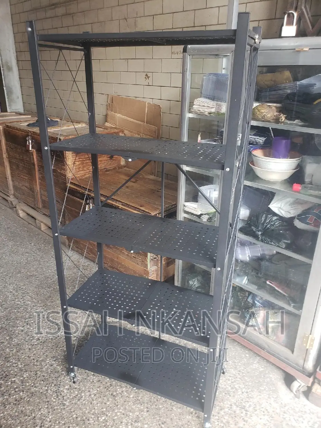 5 Tier Black Metal Rack