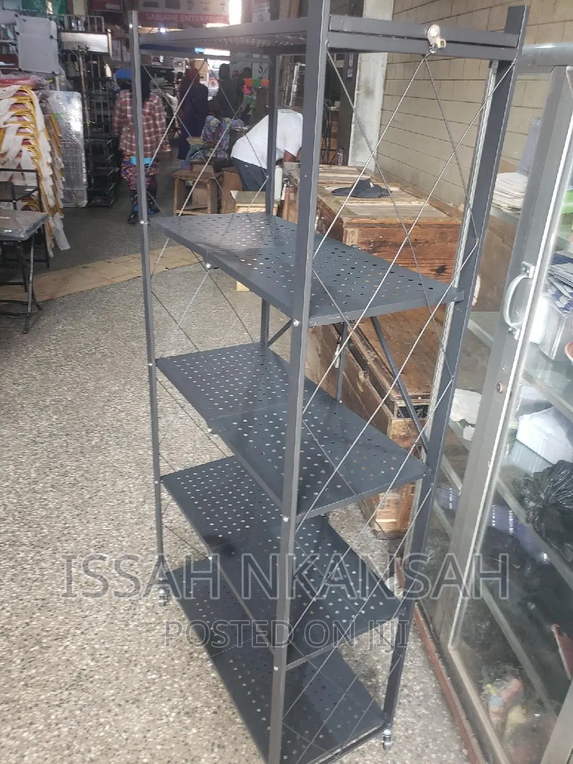 5 Tier Black Metal Rack