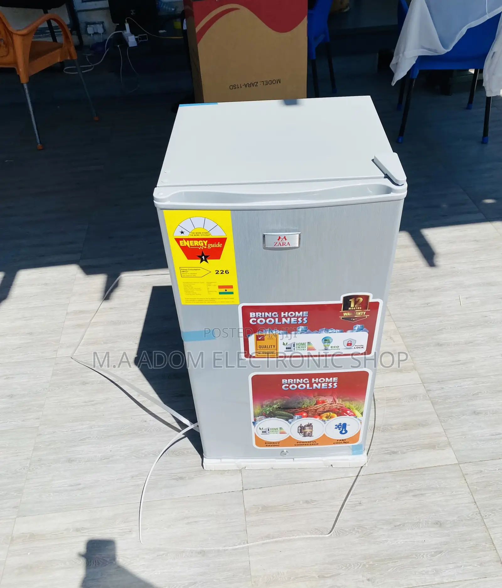 Unique Zara 11DS Single Door Electric Table Top Fridge 