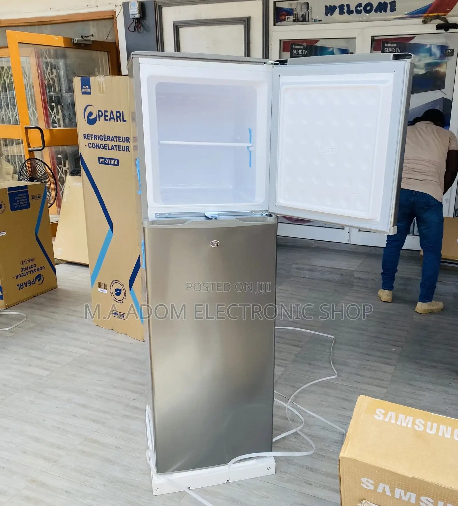 Nicely Designed Pearl Pf-270ix Double Door Refrigerator,166L