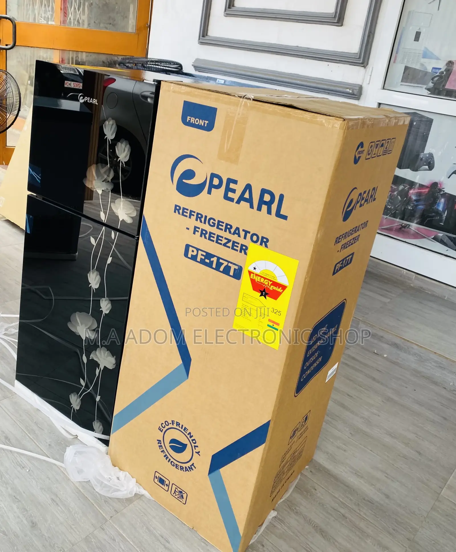 Nicely Designed Pearl PF-17T Double Door Mirror Fridge.
