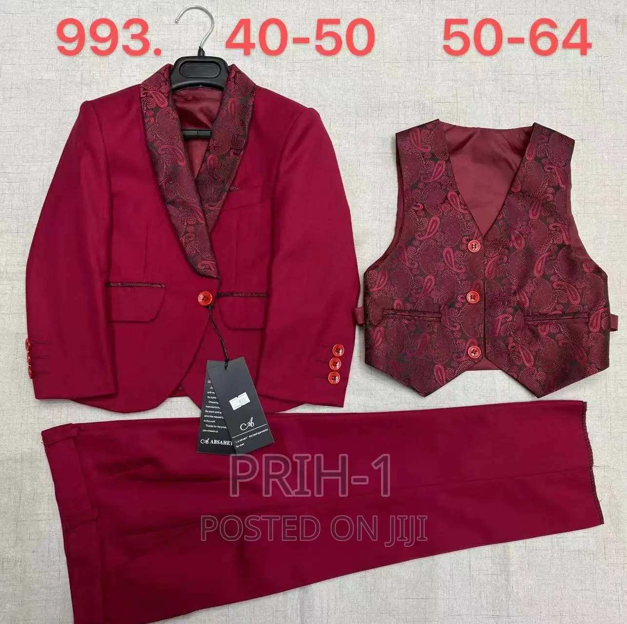 Boys Red Coloured Suitings