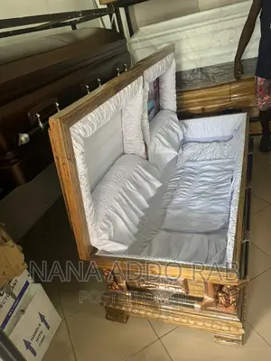 Polish Wood Coffin With Good Interiors