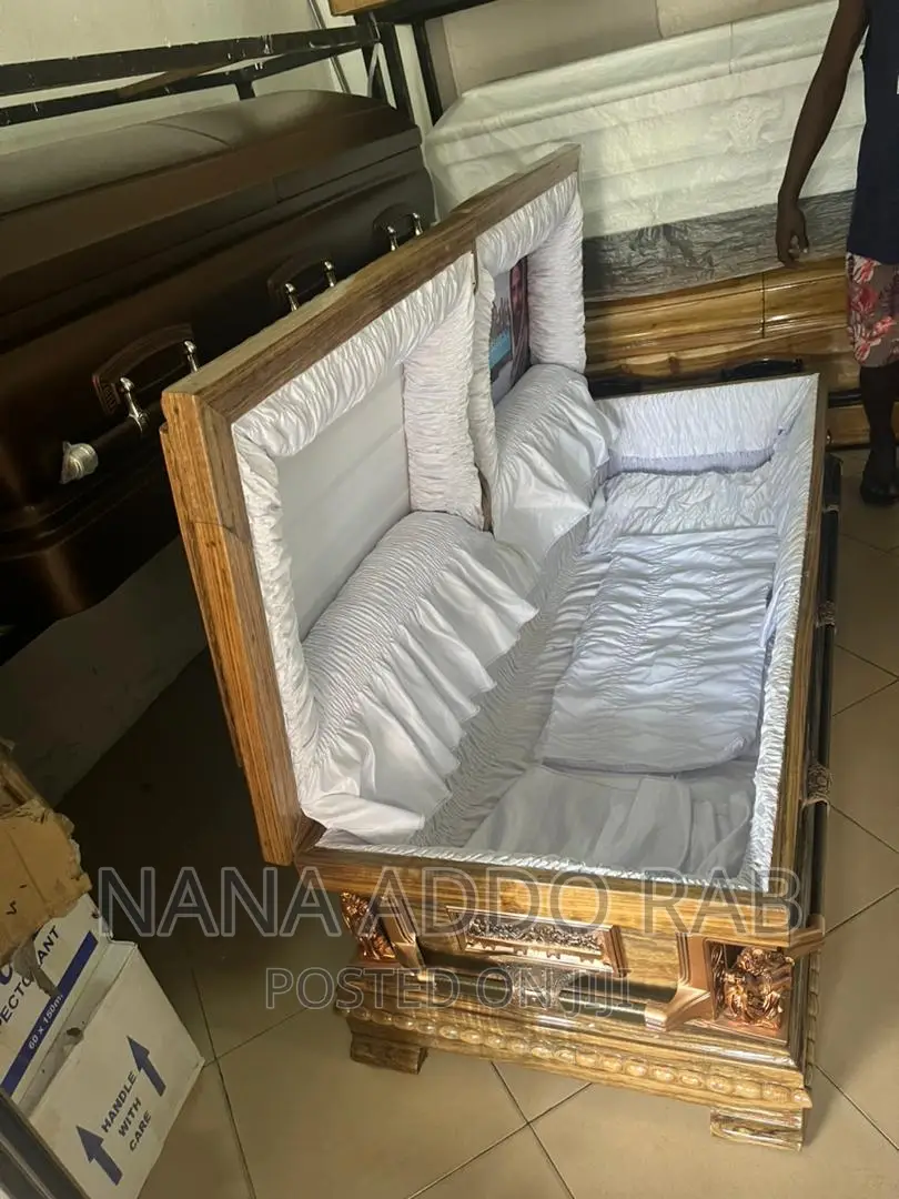 Polish Wood Coffin With Good Interiors