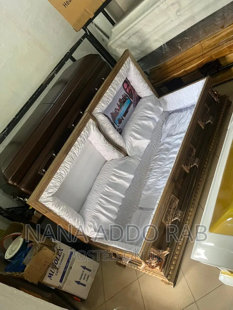 Polish Wood Coffin With Good Interiors