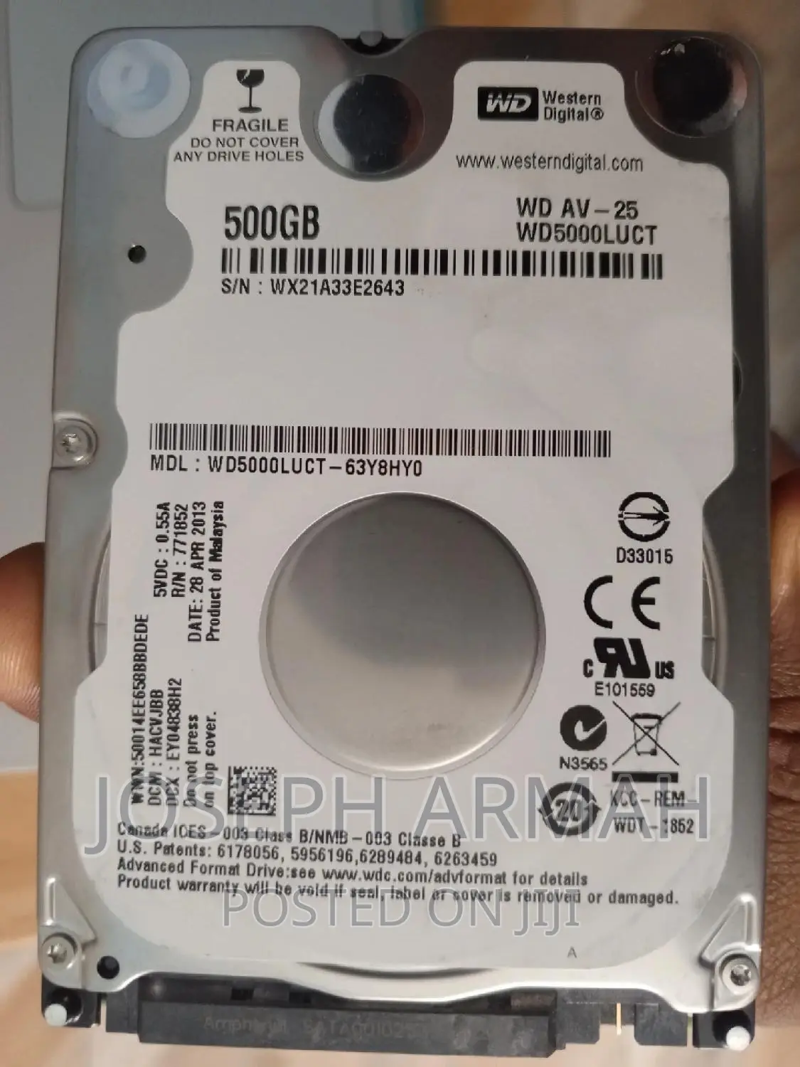 HDD 500 GIG Super Flat 4 Sale
