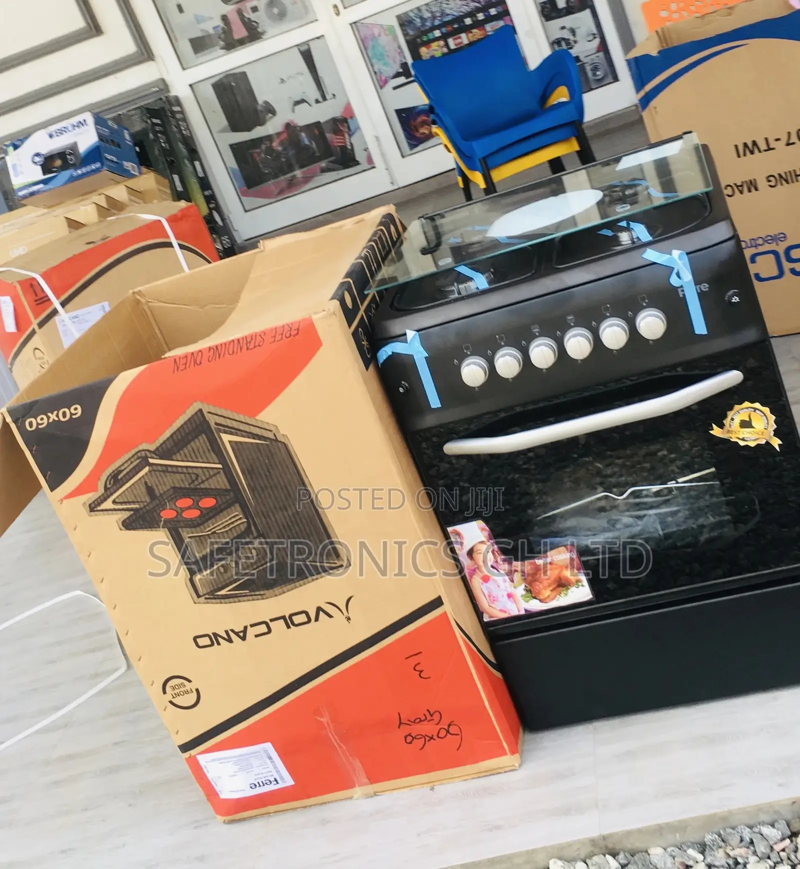 Purchase Oven With Grill Ferre Black 4 Gas Burner 60x60