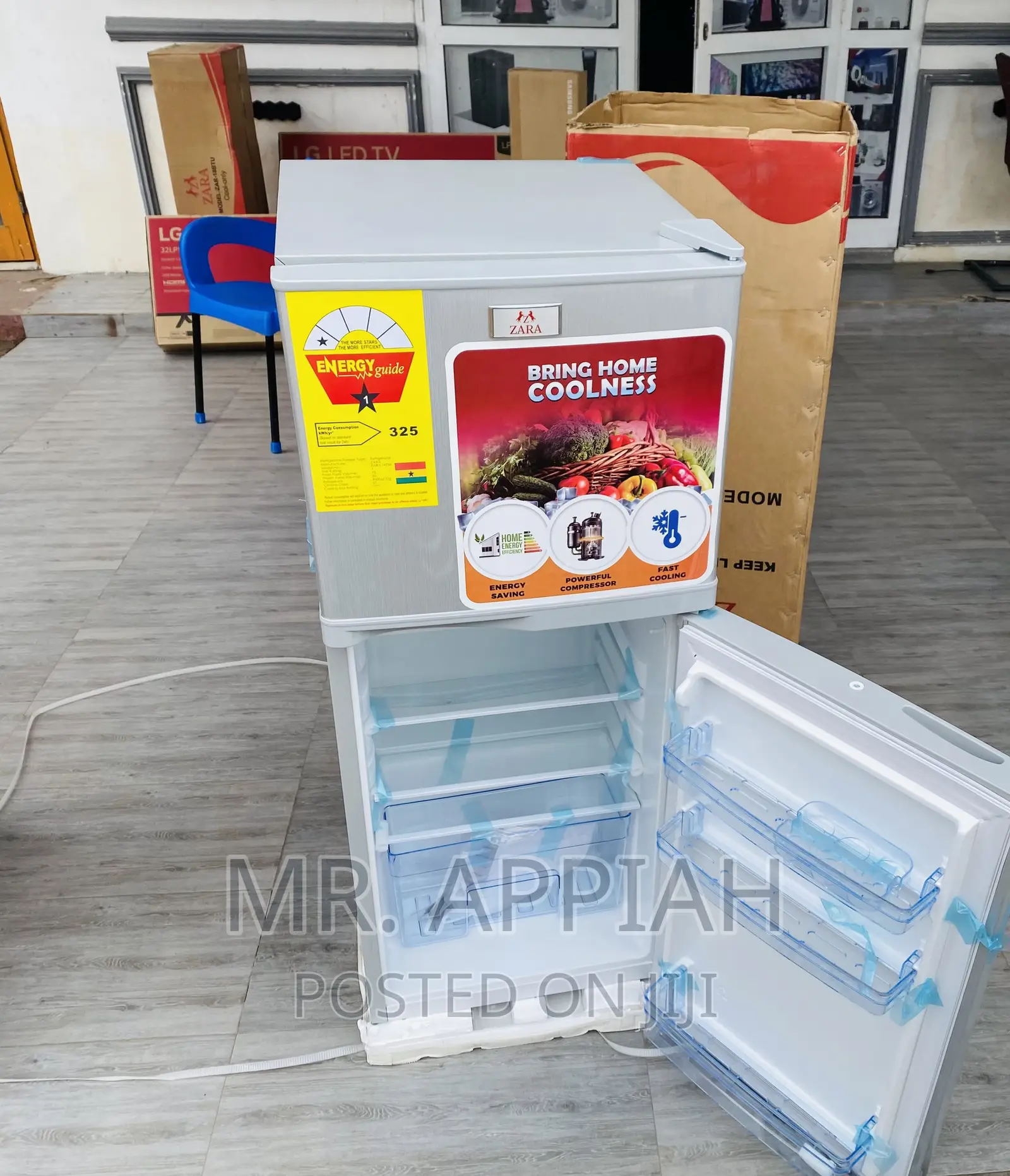 Quality Yet AffordableZara 14TM 2 Door Electric Fridge,Gray