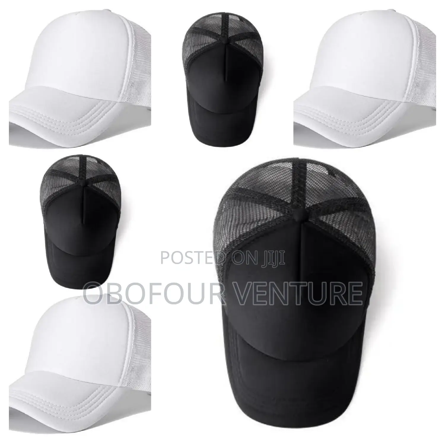 Mens Half Mesh Adjustable Trucker Cap Baseball Hat