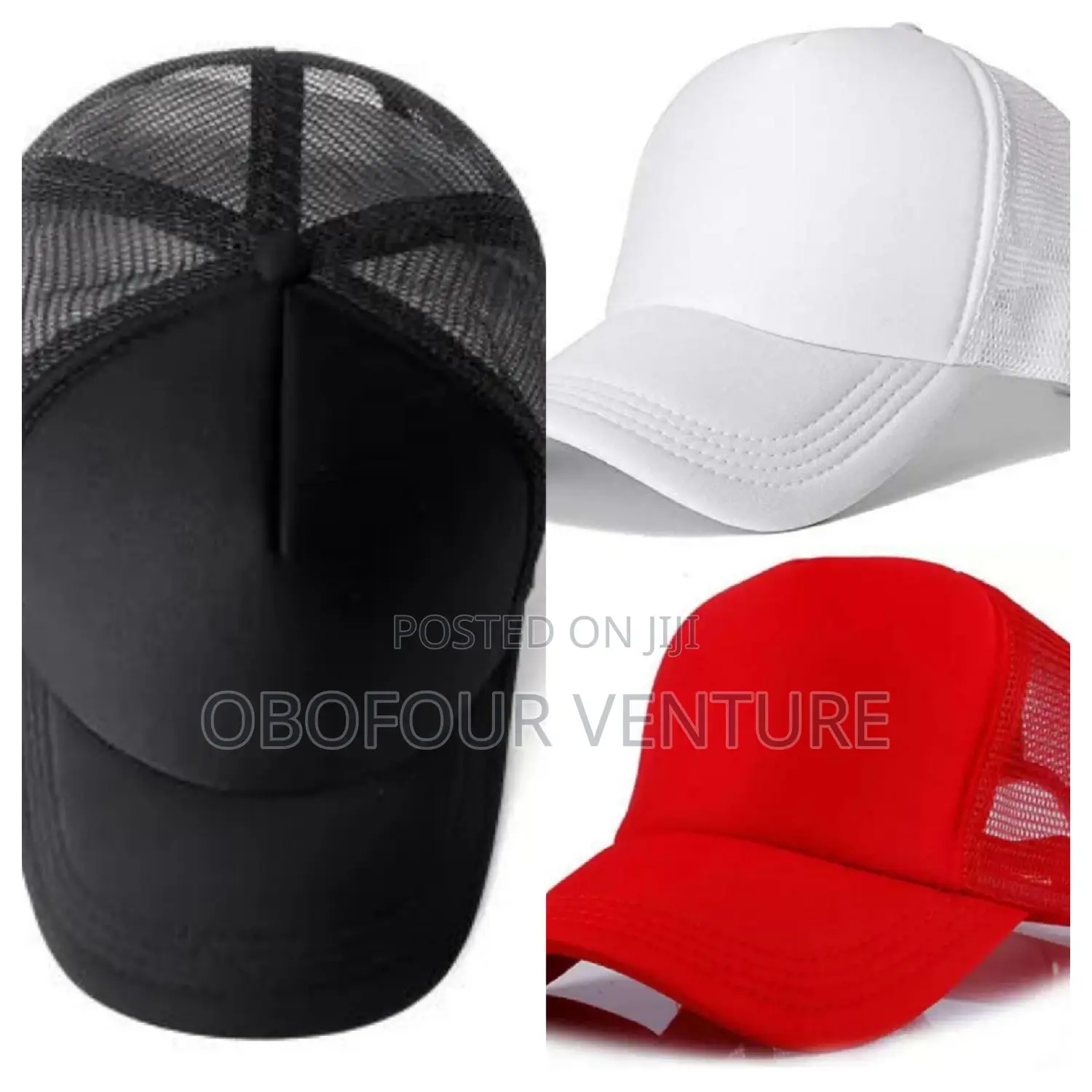 Mens Half Mesh Adjustable Trucker Cap Baseball Hat