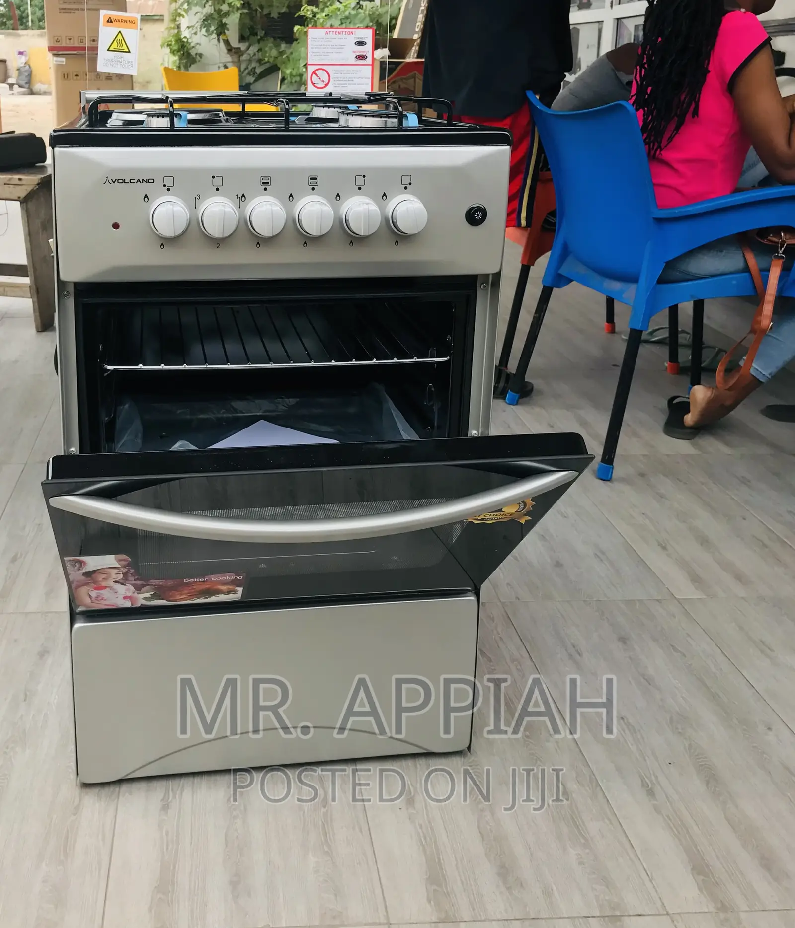 Affordable Volcano 50x50 3 Gas + 1 Electric Burner(Gray).