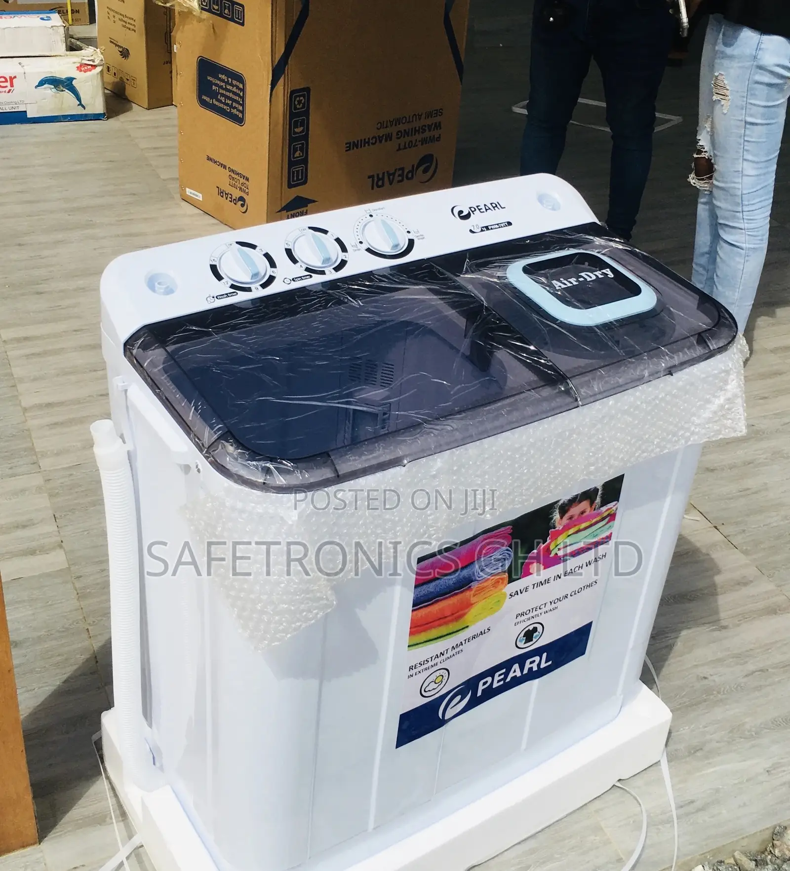 Washingmachine Topload 7kg Semiautomatic Pearl Twintub 