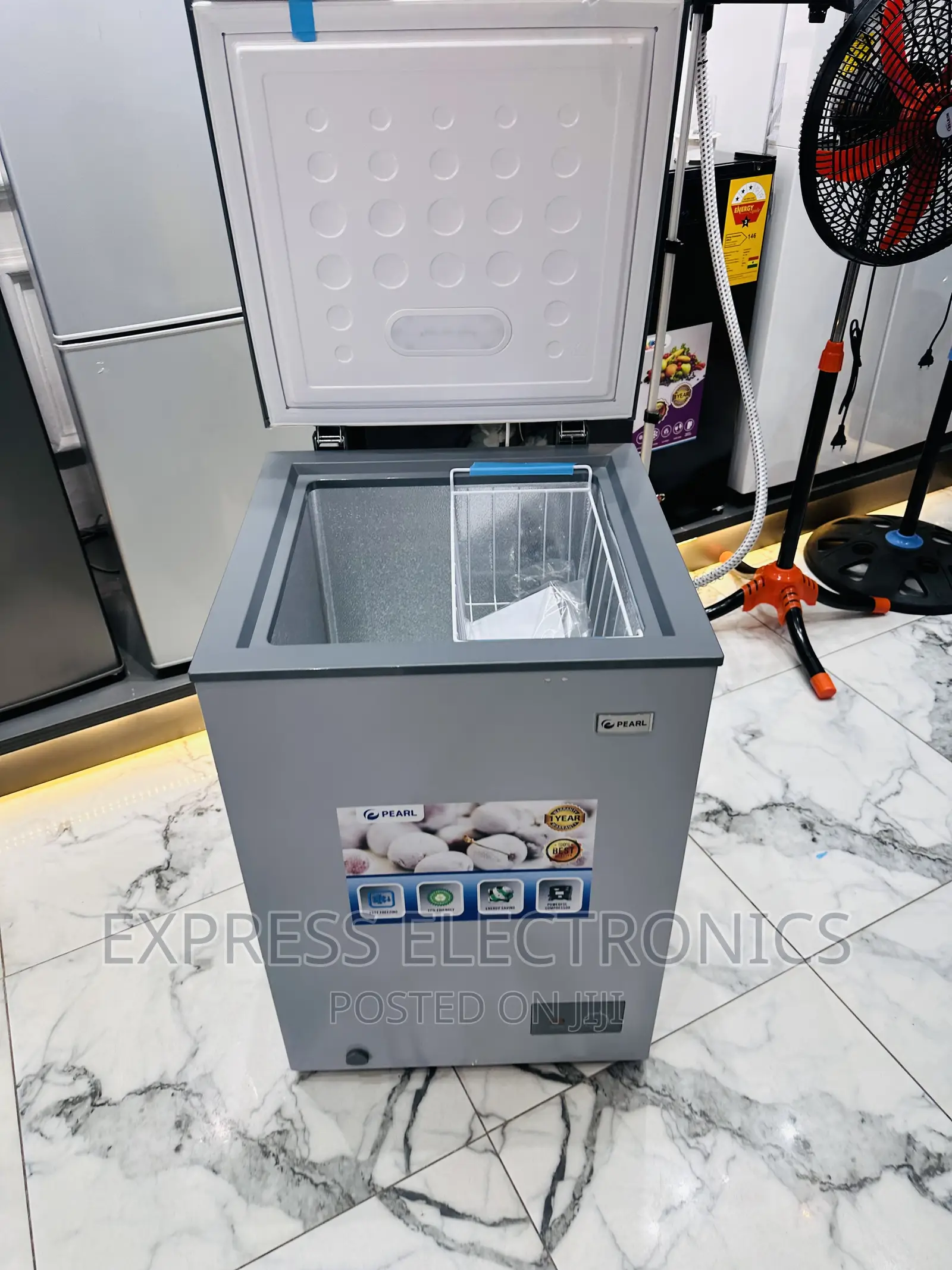 High Density Sleek Chest Freezer Pearl 100L Single Door
