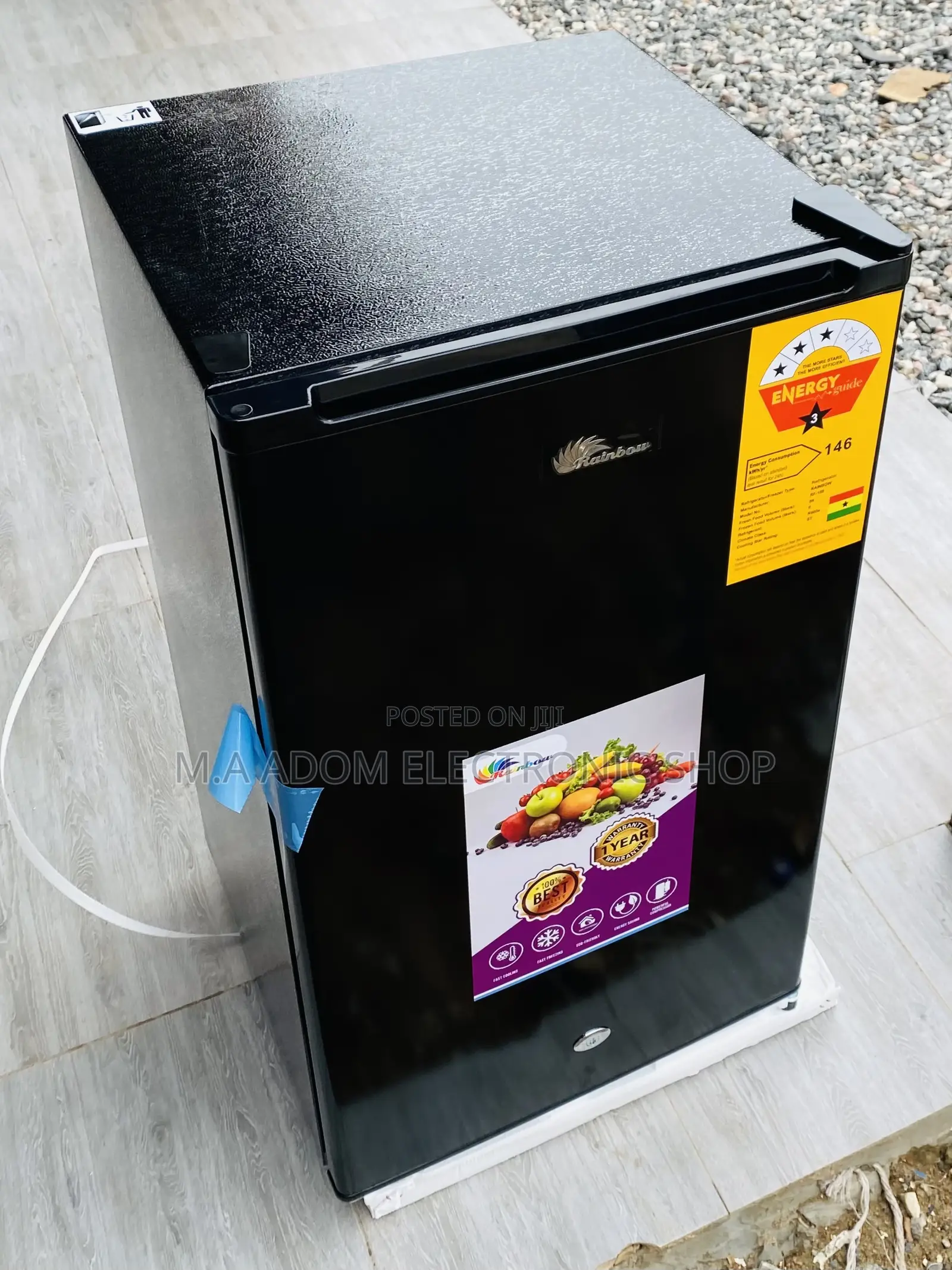 Sealed in Box Rainbow Table Top Electric Refrigerator 