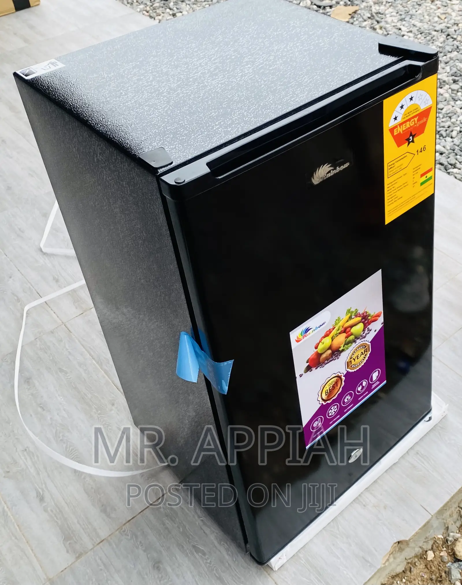 Shop Original Rainbow Single Door Table Top Fridge(Black) 
