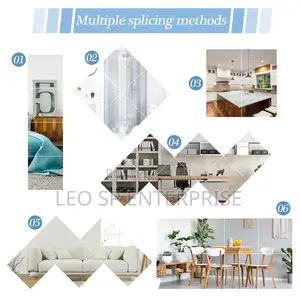 Acrylic Rectangle and Round Sticker Mirror