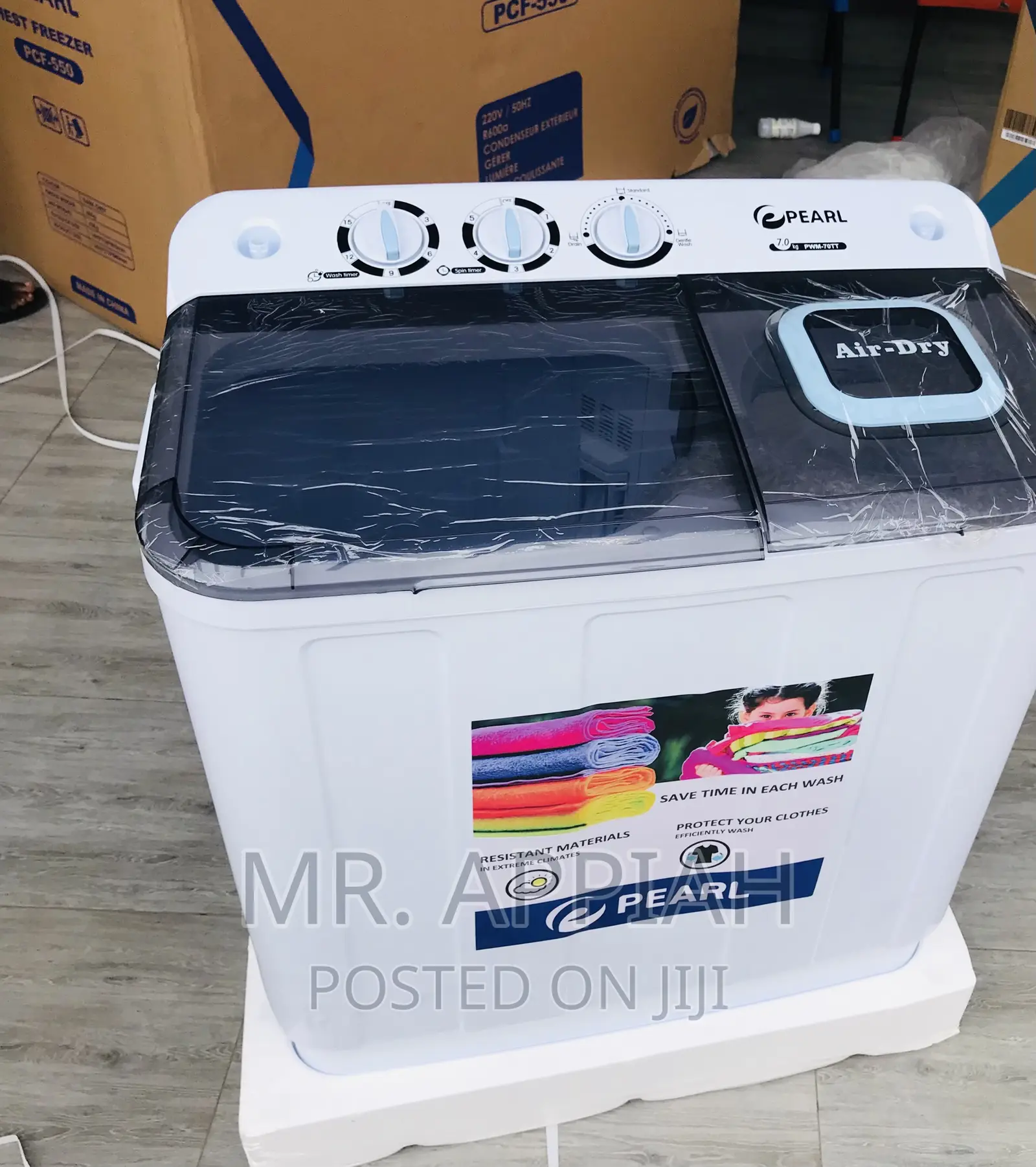 High Quality Pearl 7kg Electric Washing Machine + Spin/Dry.