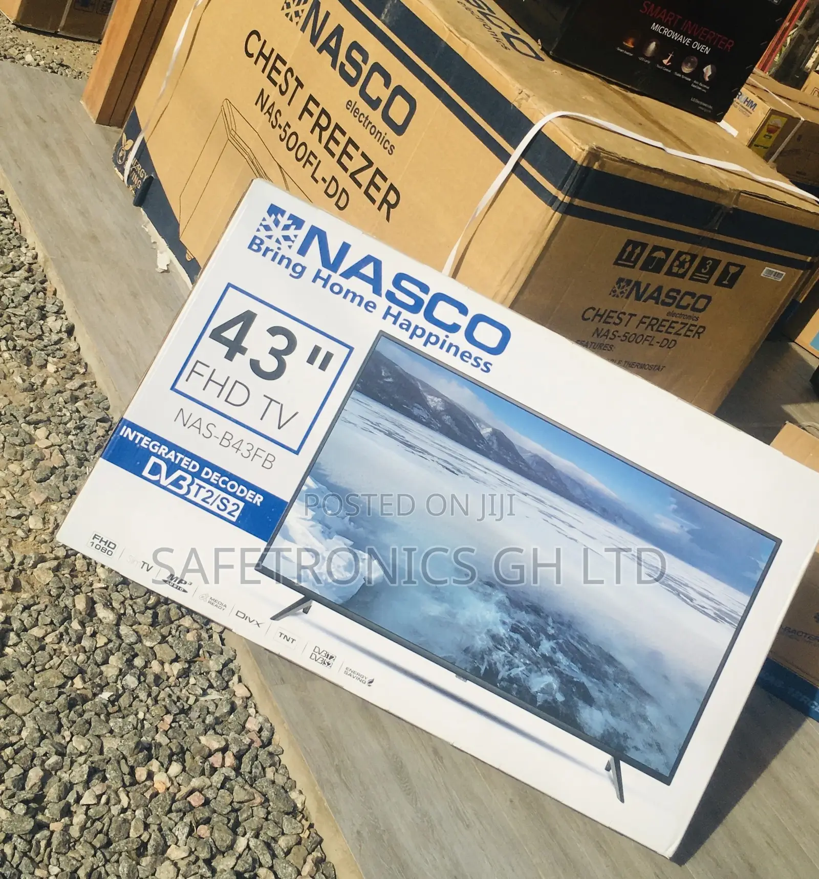 43 Inches Glossy Black Digital Satellite LED Nasco Tv