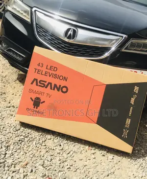 Asano 43 Inches Glossy LED Tv Smart Digital Black Tv