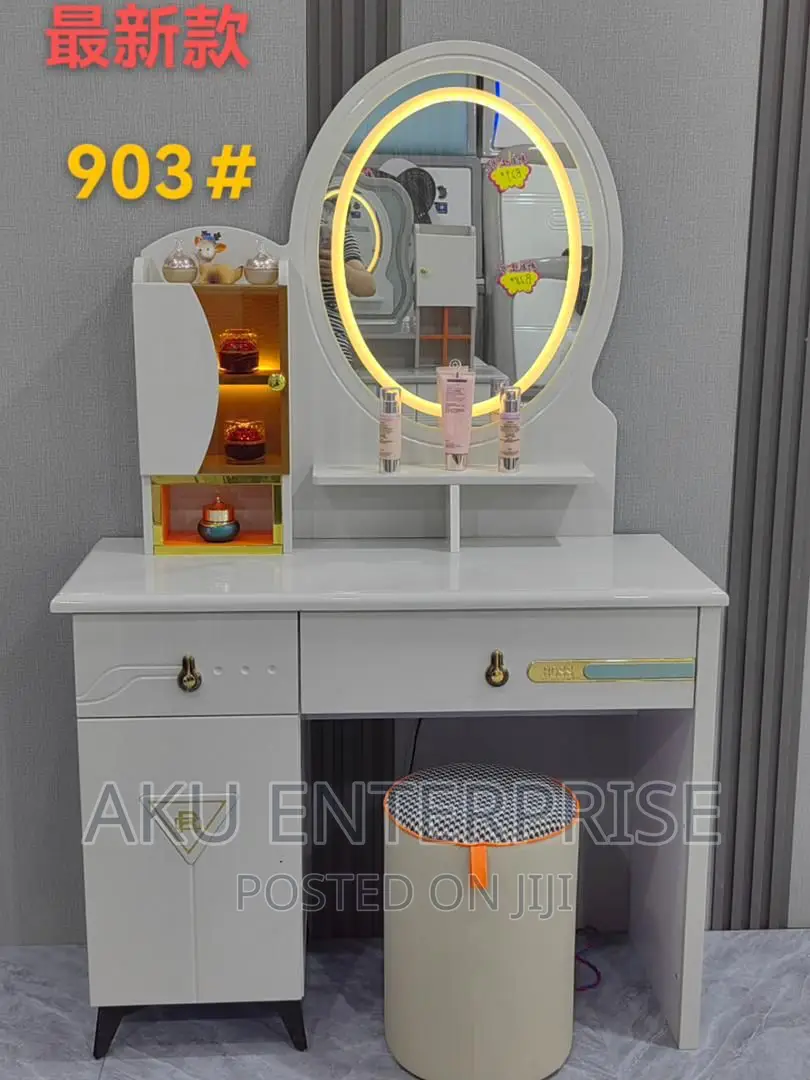 Lighting Dressing Mirror Table and Chair With LED LIGHTS