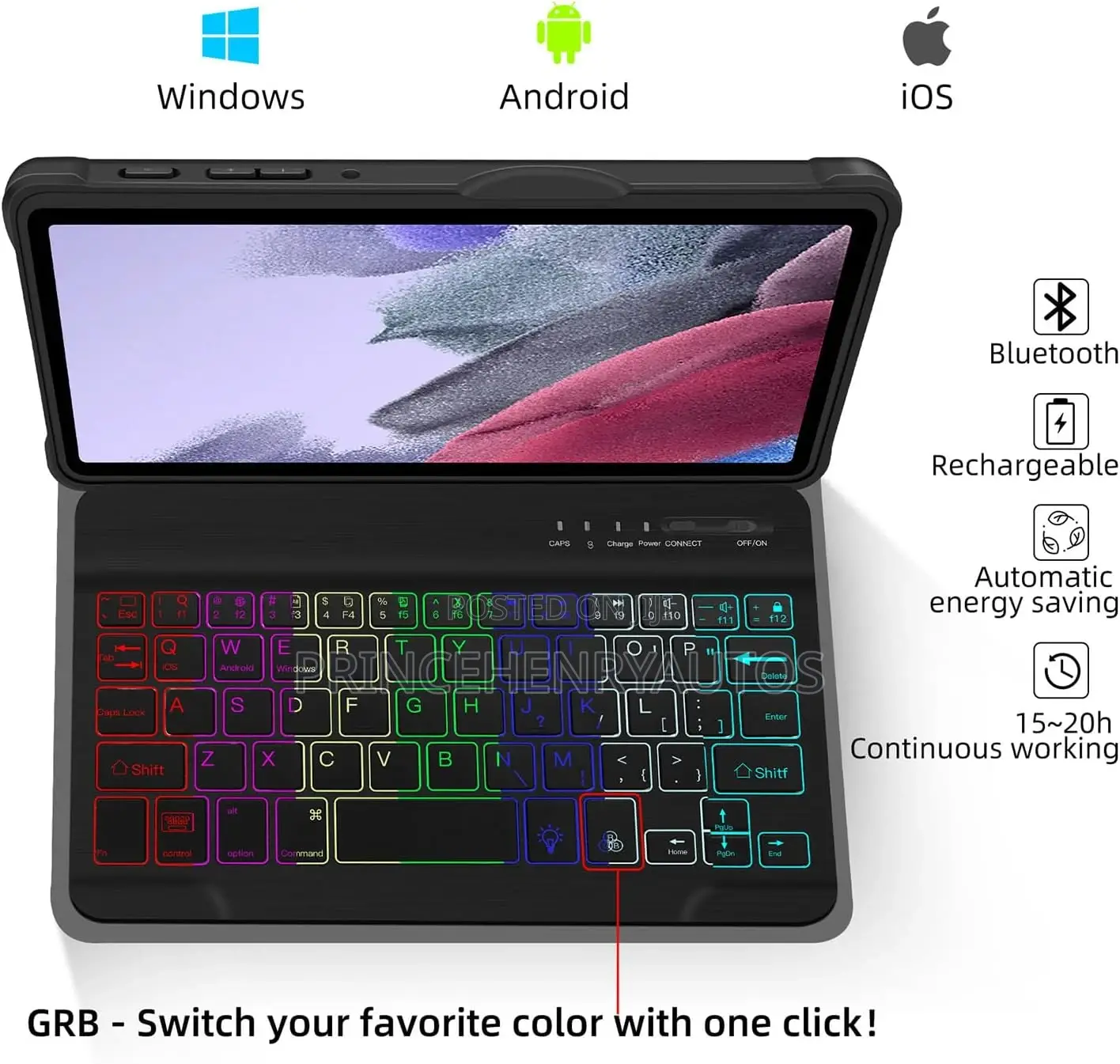 WERNURPAI Backlit Keyboard Case for Samsung Tab A7 Lite 8.7