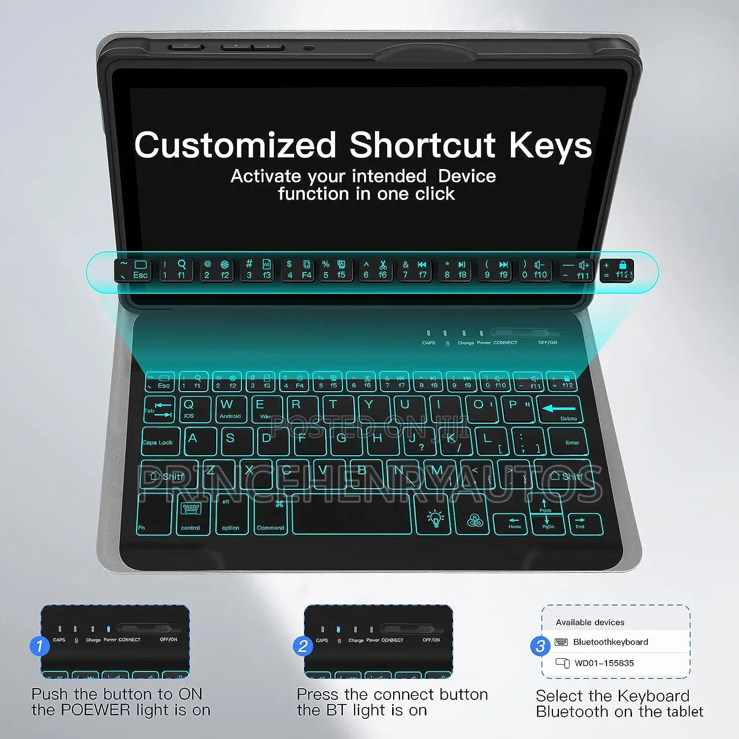 WERNURPAI Backlit Keyboard Case for Samsung Tab A7 Lite 8.7