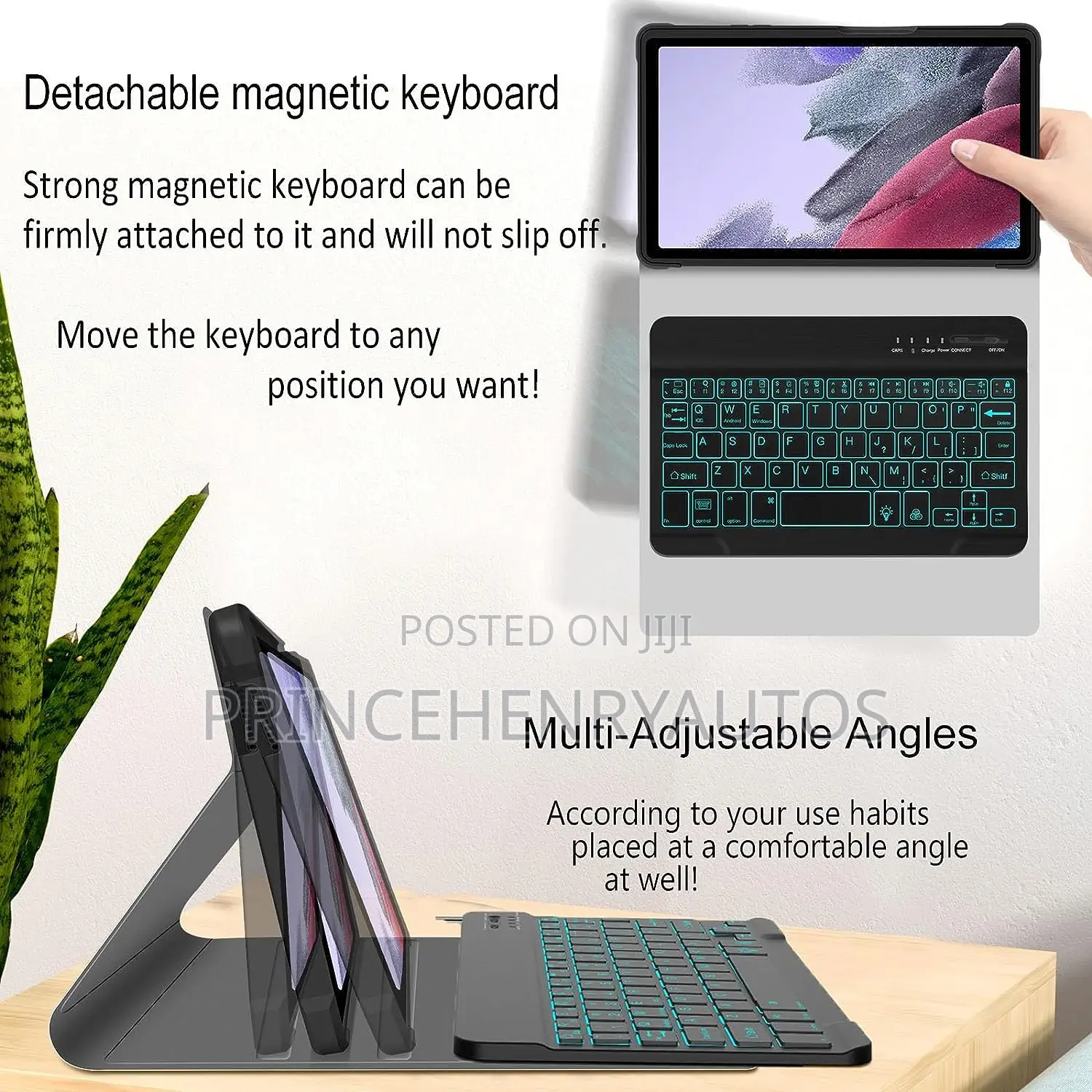 WERNURPAI Backlit Keyboard Case for Samsung Tab A7 Lite 8.7