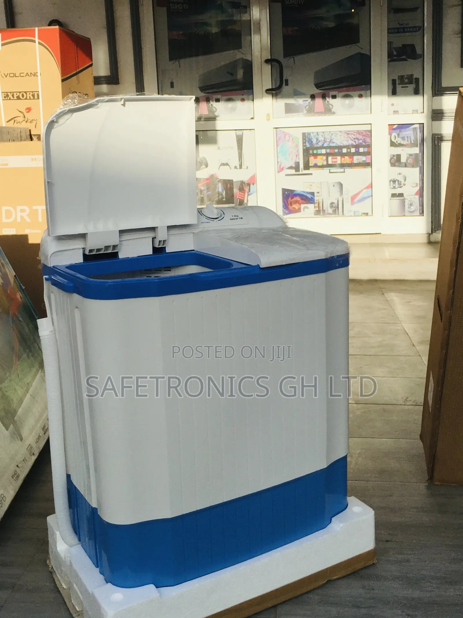 Semiautomatic Topload Washingmachine 7kg Nasco White/Blue