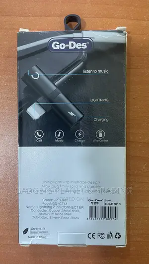 Go-Des Apple Lightning 2in1 Splitter Connector