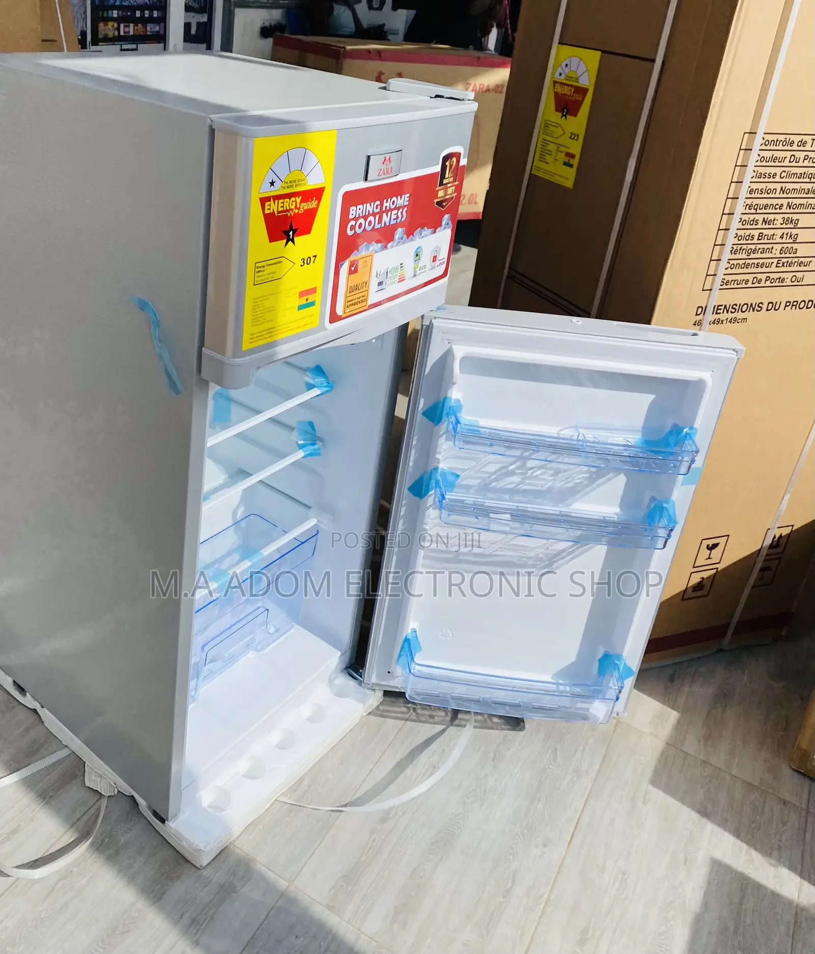 Zara 12TM Double Door Electric Refrigerator(Silver).