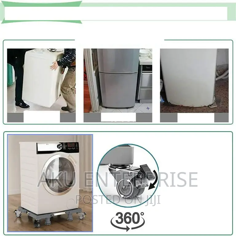 Fridge Stand With Wheels Dryer Adjustable Base for Laundry