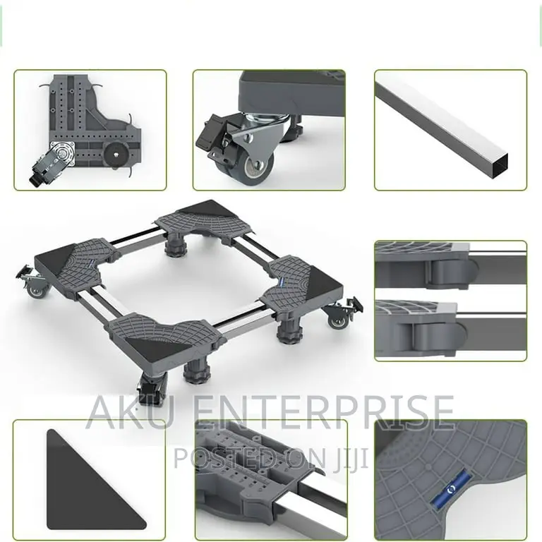 Fridge Stand With Wheels Dryer Adjustable Base for Laundry