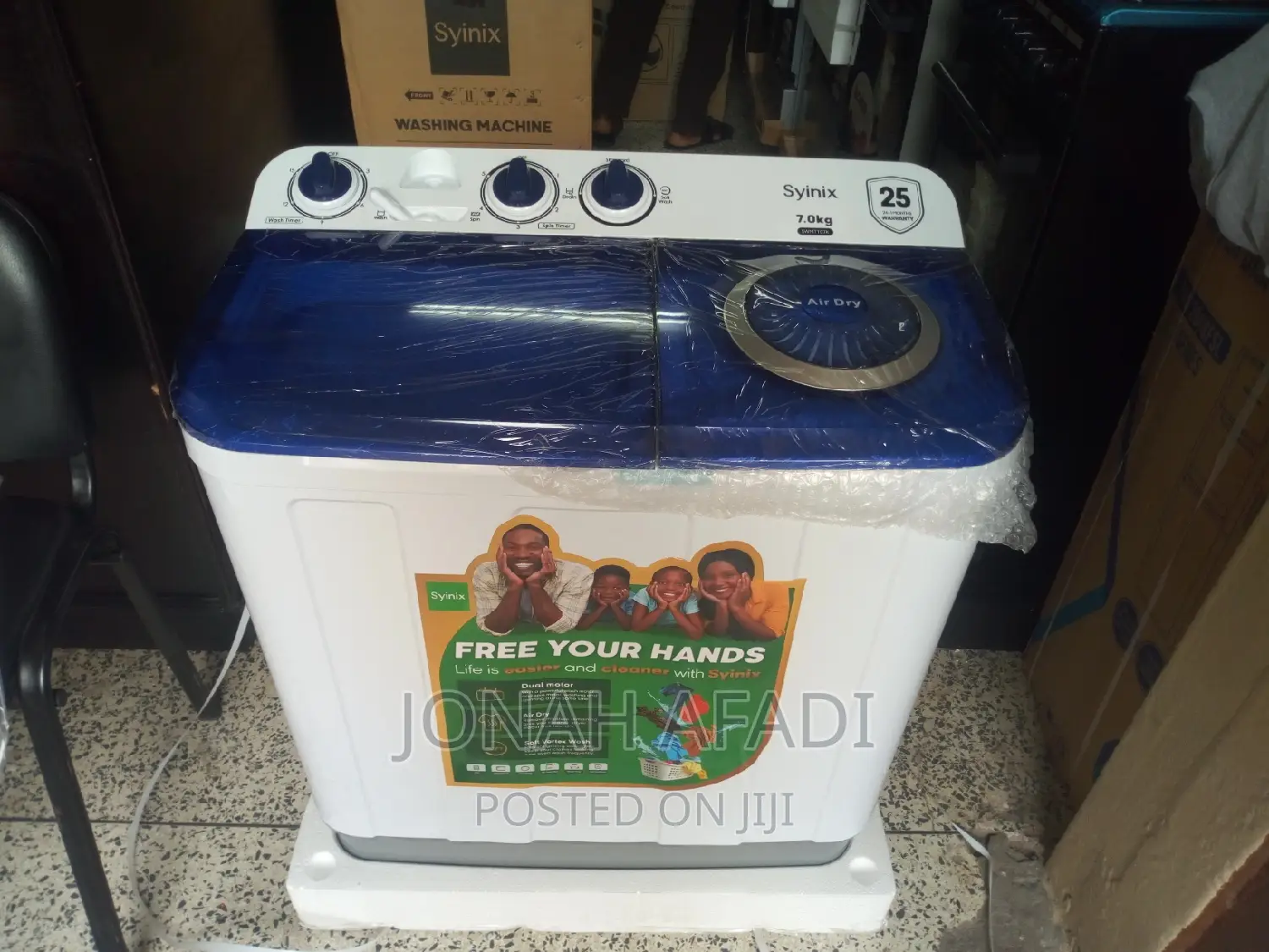 Syinix 7kg Semi-Automatic Twin Tub Washing Machine