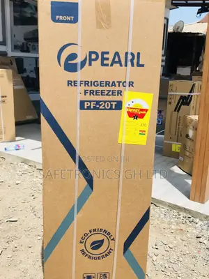 Pearl PF-20T Doubledoor Topfreezer Glass Black Fridge