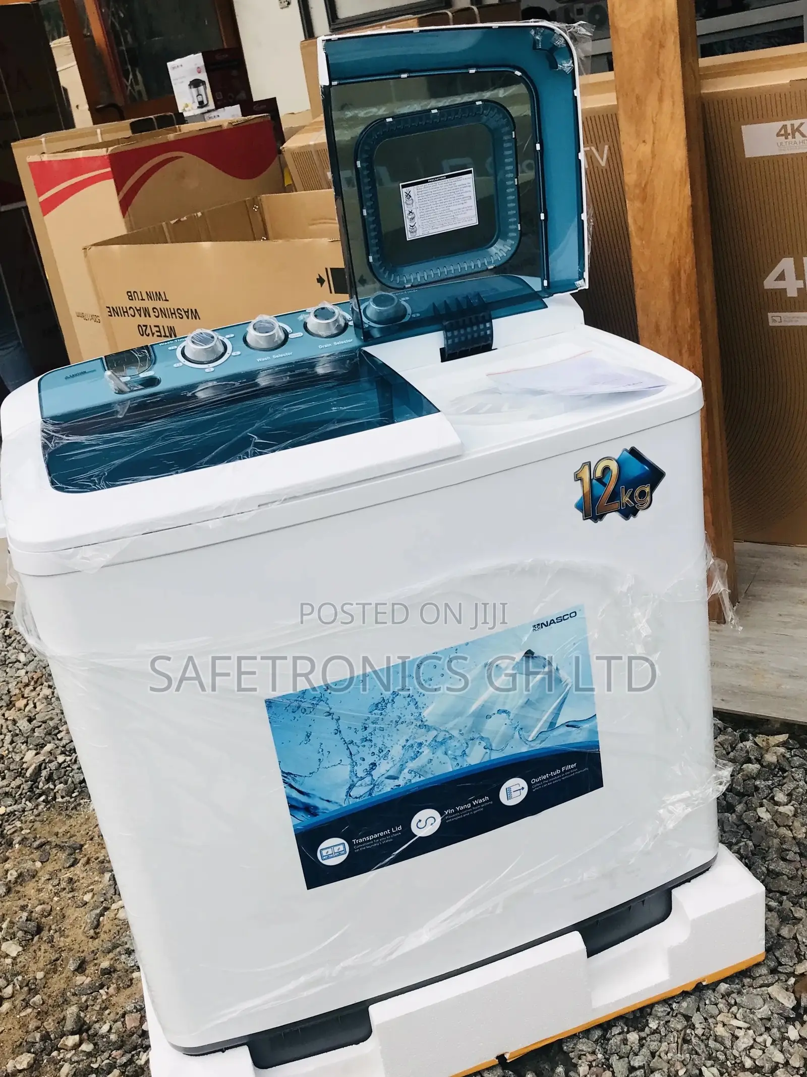 Topload Washingmachine Nasco 12kg Semiautomatic Electric