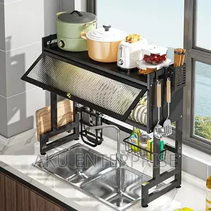 Dish Rack Drain Stand Kitchen Cabinet Door Storage