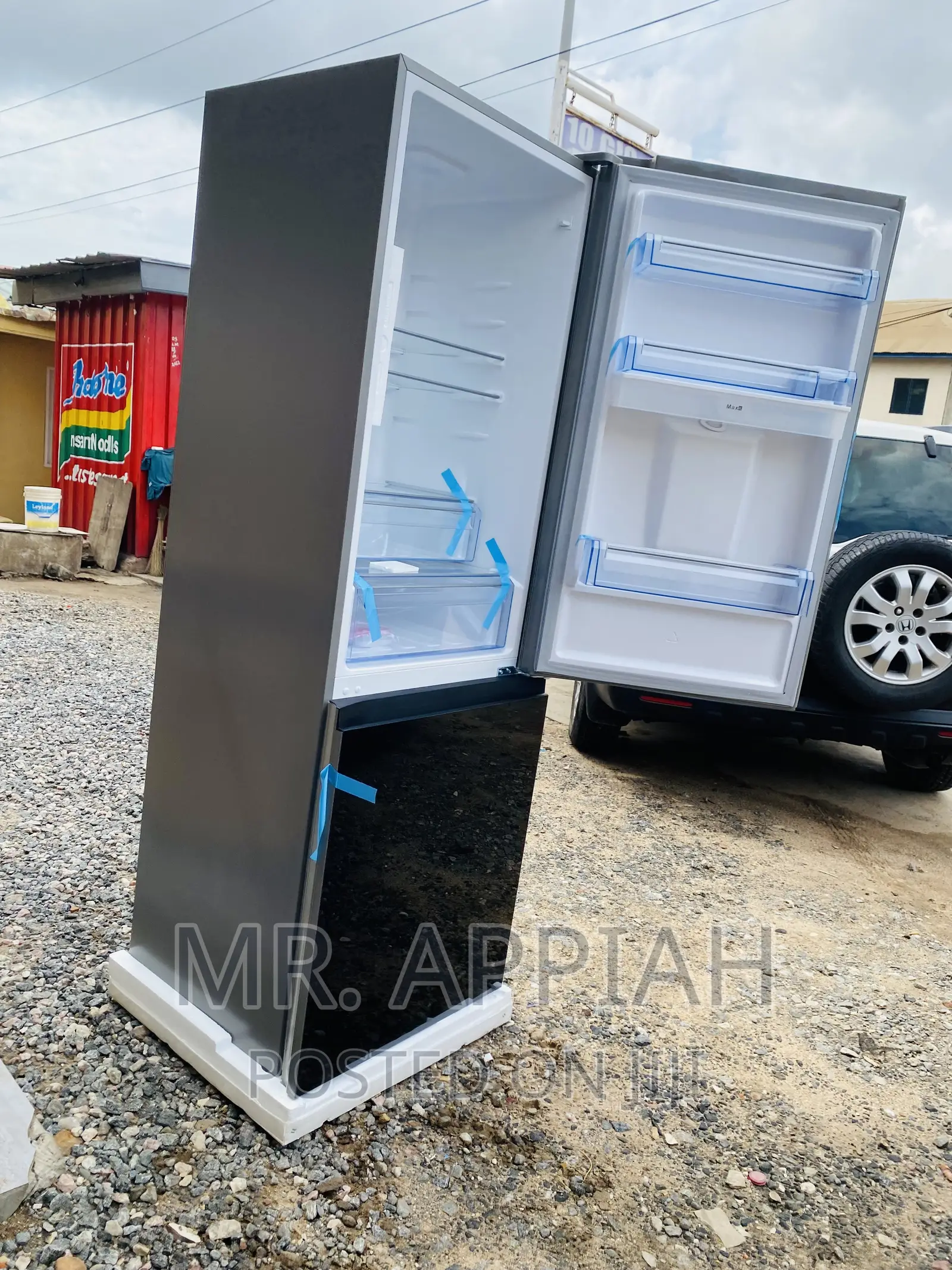 Elegant Black Pearl Pf 400bg 2 Door Electric Fridge(Black)