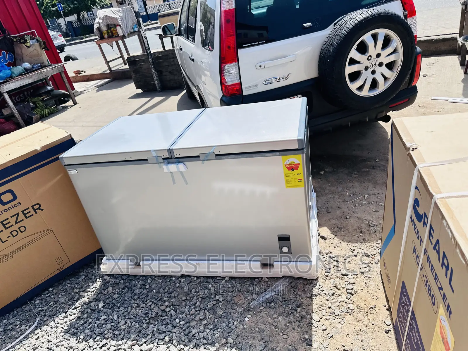 Nasco Nas-500fl Chest Freezer Double Door Grey