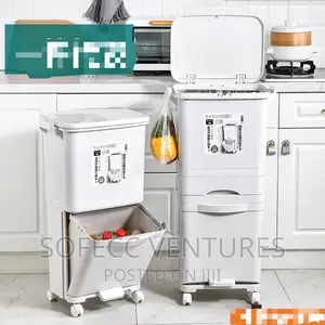 42 Liters Double Barrel Dustbin