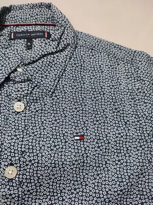 Kids Tommy Hilfiger Boys Black and White Shirt