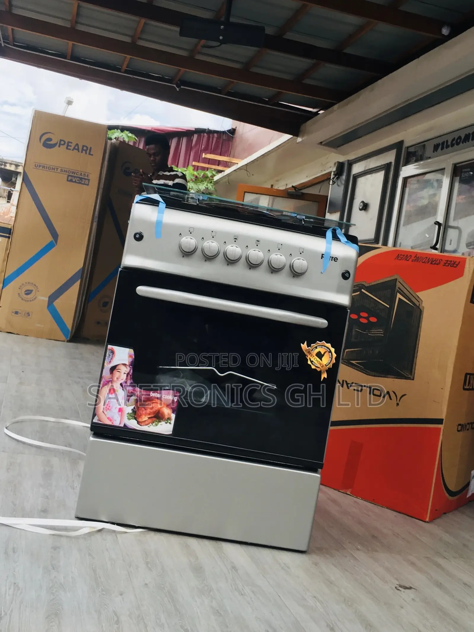 Best Ferre 4 Gas Cooker Oven With Grill 60x60 Gray
